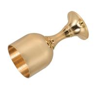 SUPVOX Retro Small Brass Wine Goblet 73g Vintage High Stem Liquor Cup Decorative Desktop Drinkware for Home and Restaurant