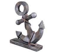 SUPVOX Retro Style Resin Anchor Sculpture Boat Anchor Model Dark Nautical Ornament for Entryway Bar Restaurant