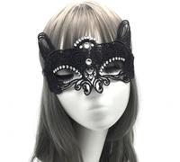 SUPVOX Reusable Black Lace and Diamond Half Face Mask for Halloween Masquerade and Mardi Gras, Classic Sturdy Design for Carnivals and Costume Parties
