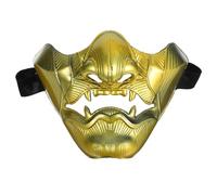 SUPVOX Reusable Japanese Hannya Cosplay Mask for Drama Performance Unisex Samurai Half Face Prop for Role Playing Festivals Carnivals and Party Atmosphere Creation