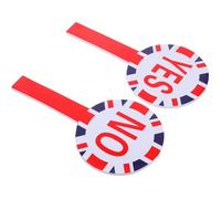 SUPVOX Reusable Yes No Handheld Judging Board 15x30cm Double-sided Foam Voting Paddle Set 2pcs for Classroom School Supplies and Game Voting Accessories Random Color