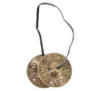 SUPVOX Ring The Bell Pure Copper Finger Cymbals Meditation Bell Cymbals for Yoga Percussion Instrument for Adults