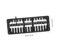 SUPVOX Rods Beads Chinese Abacus with Reset Math Calculator Educational Tool for Arithmetic Learning and Counting Practice Black Traditional Abacus