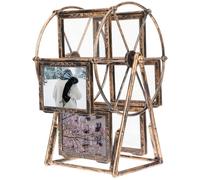 SUPVOX Rotating Ferris Wheel Tabletop Photo Frame 5-inch Black Embossed Vintage Picture Frame for Family Photos Home Desk Bedroom Decoration