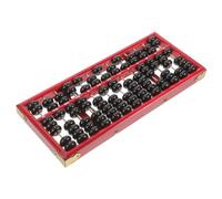 SUPVOX Row Bead Wooden Abacus for Learning Math Solid Wood Frame with Metal Rods Educational Counting Tool for Adults Traditional Arithmetic Calculator for School and Home Use