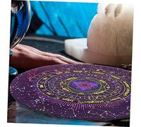 SUPVOX Rubber Divination Tablecloth for Rituals and Altar Use Wear Resistant Pentagram Mat with Sky Letters and Numbers Design Desktop Ornament for Tarot Card Playing and Spiritual