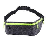 SUPVOX Running Waist Pack with Three Compartments Lightweight Breathable Sports Belt for Jogging Reflective Dark Grey Fanny Pack for Outdoor Exercise