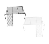 SUPVOX Rutin Chicken Coop Ladder Ramp and Iron Chicken Platform Storage Shelf Large Black and White Stand for Poultry Habitat and Pet Cage