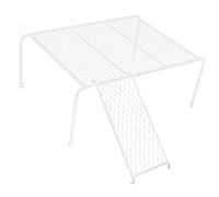SUPVOX Rutin Chicken Platform with Ladder Pet Climbing for Coop Physical Activity and Feeding Station Hollow out Design White Large Storage Rack