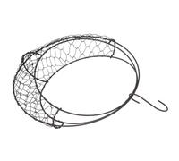 SUPVOX S Shape Hanging Basket Metal Frame Pot for Plants Moon Shape Wire Wreath Black Decorative Home Decor