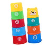 SUPVOX Safe Plastic Stacking Cups for Rabbits Multi-color Nesting Bunny for Treat Hiding and Playing Educational Food Storage Cups for Months Random Color
