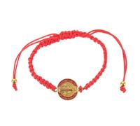 SUPVOX Saint Benedict Bracelet Handmade Woven String Bracelets for Women Catholic Religious Adjustable Red String