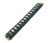 SUPVOX Samurai Grip Hilt Replacement for Japanese Swords, Wooden Wakizashi Handle with Woven Polyester Wrap, 27x3.7x3cm, Traditional Design, Non-slip Grip, for DIY Handle Making