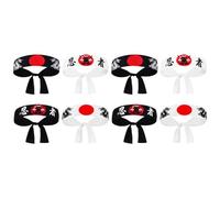 SUPVOX Samurai Karate Head Wraps 8Pcs Japanese Style for Martial Arts and Cooking Event Use