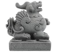 SUPVOX Sandstone Pi Yao Figurine Miniature Creative Landscape Ornament Realistic Craftsmanship and Easy Placement, for Car Dashboard, Office, and Garden Decor to Attract Prosperity