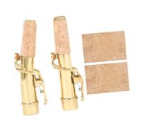 SUPVOX Saxophone Mouthpiece Kit Replacement Neck for Soprano Sax Brass Straight Bend Neck Cork Sax Accessories