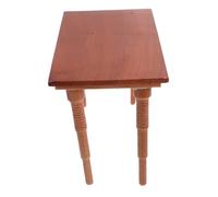 SUPVOX Scale Cherry Wood Furniture Sturdy Realistic Design Mini Kitchen Table for Dolls House Play and Collectors