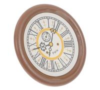 SUPVOX Scale Mini Doll Accessories Compact Hanging Design Elegant Brown Decorative Clock for Miniature Scenes and Dollhouse Decoration