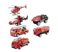 SUPVOX Scale Mini Fire Engine Car Model Alloy Firefighting Vehicle for Smooth Surface Hand-eye Coordination Development Creative Pocket-sized Emergency Rescue Play for Boys