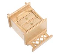 SUPVOX Scale Miniature Wooden Bedside Cabinet Model Compact Dollhouse Furniture Ornament Wood Craft Display Cabinet for Mini House Decor and Doll Accessories