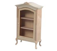 SUPVOX Scale Miniature Wooden Cabinet for Dollhouse Realistic Display Bookshelf Model Furniture Creative Decoration for Home Decor