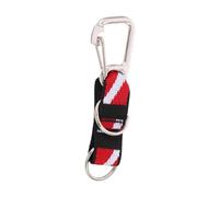 SUPVOX Scuba Clip Regulator Retainer with High Visibility Dive Flag Metal and Webbing Holder for Divers Snorkel Gear Strap Keychain Secure Dive Accessory Attachment for Underwater Use