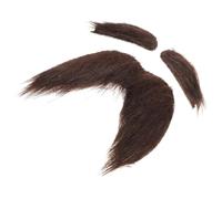 SUPVOX Self-adhesive Fake Beard and Eyebrows Set for Halloween Party, Old Man Costume Props with Stick-on Mustache, Funny Cosplay Facial Hair Accessories for Adults