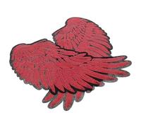 SUPVOX Sequin Embroidered Angel Wings Patches for Clothing, Large Red Iron-on Appliqué Pair, DIY Fabric Sew-on Decorations for Jackets, Party Costume Embellishments