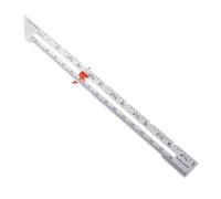 SUPVOX Sewing Gauge Ruler with Aluminum Sliding Scale Silver Quilting Measuring Tool for Beginner Seam Sewing and Knitting DIY Crafts