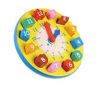 SUPVOX Shape Number Clock for Preschool Educational Puzzle Teaching to Develop Recognition Hand-eye Coordination and Logical Thinking Skills