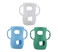 SUPVOX Silicone Baby Bottle Sleeves Travel-Friendly with Handles 3pcs and Feeding Comfort Covers for Toddlers and Babies Suitable for Training Cups at Home on The Go