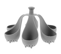 SUPVOX Silicone Egg Boiler Rack 6pcs, Hard Boiled Egg Poacher Cups with Steamer Tray Holder, Silicone Cooker Insert for Kitchen Use and Pressure Cooker Steam Rack