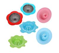 SUPVOX Silicone Filter - 6Pcs Kitchen Sink Strainer Efficient Anti-Clogging Drain Filter for Bathroom and Floor Drain Random Colors
