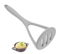 SUPVOX Silicone Food Masher Grey Compact Manual Potato Press for Root Vegetables and Home Cooking