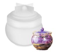 SUPVOX Silicone Jar Mold for Epoxy Resin with Lid, Resin Casting Mold for Storage Jar, Silicone Moulds for DIY Jewelry and Craft Containers