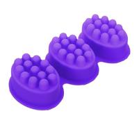 SUPVOX Silicone Oval Massage Soap Mold 3-Cavity Handmade Soap Making Mold DIY Silicone for Making Creative Massage for Bath and Body Crafting