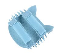 SUPVOX Silicone Pet Grooming Brush for Cats Self Scratching Massage Comb for Corner Use Easy to Install Gentle Skin for Shedding and Rubbing Blue