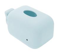 SUPVOX Silicone Tissue Box with Phone Stand, Light Blue Multi-Purpose Napkin Holder for Desktop Use, Practical Household Tissue Container for Home and Office