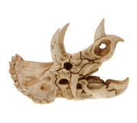 SUPVOX Simulated Dinosaur Skull Ornament Resin Fish Tank Decoration Reptile Hideout Lizard Cave Vivarium Accessory Realistic Aquarium Decor for Fish Enthusiasts