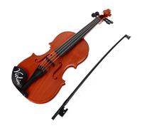 SUPVOX Simulated Violin Miniature Strings Instrument Performance Prop Decoration for Beginners Desktop Ornament in Deep Brown