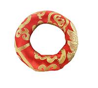 SUPVOX Singing Bowl Mat Buddha Sound Bowl Cushion Nepalese Handmade Bottom Seat Cotton Pad Carrying Case Bag Buddhist Ritual Instruments Random Color