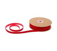 SUPVOX Single Face Red Flocking Ribbon Roll for DIY Crafting Solid Color Velvet Ribbon for Bow Making and Wrapping Decorative Craft for Hair Bows and Home Textiles