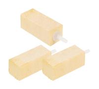 SUPVOX Skimmer Sturdy Wood Material Wooden Air Stones 3pcs Protein for Marine Aquariums Aquarium Pump Accessories Small Quiet Bubble Diffusers Suitable for Hydroponic Growing