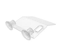 SUPVOX Small Acrylic Turtle Basking Platform with Suction Cups Floating and Climbing Terrace for Terrarium Non-deformable Sunbathing Dock for Aquatic Reptiles and Tortoises