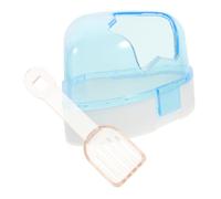 SUPVOX Small Animals Hamster Bathing Tub Five-pointed Star Design Skid Base Easy to Clean Plastic Bathtub for Hamsters and Small Pets Blue