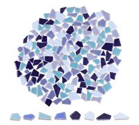 SUPVOX Small Blue Mixed Glazed Ceramic Mosaic Tiles 200g Pack Irregular DIY Craft Pieces for Home Decor and Artistic Mosaic Projects