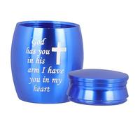 SUPVOX Small Blue Pet Ashes Urn and Keepsake Cremation Box for Cat and Dog Memorial with Lid, Medium Size Storage for Animal Ashes and Hair Preservation