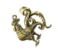 SUPVOX Small Brass Rooster Keychain Pendant DIY Brass Charm for Pendant Collection and Creative Jewelry Making in Vintage Style