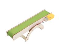 SUPVOX Small DIY Electric Conveyor Belt Stem Kit for Students Wooden Assembly Puzzle Educational Mechanical Model for Creative Learning and Science Experiments