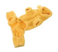 SUPVOX Small Dog Sleepwear Dog Pyjamas Plush Comfort Exceptional Warmth Fleece Lined Full Body Sleepwear Cute Star Design Winter Fashion Style Recommended Weight 4-5.5 Kg Yellow Indoor